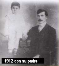 1912 con su padre