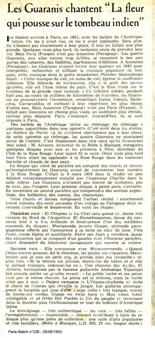 Paris Match 26/09/1953 n°236