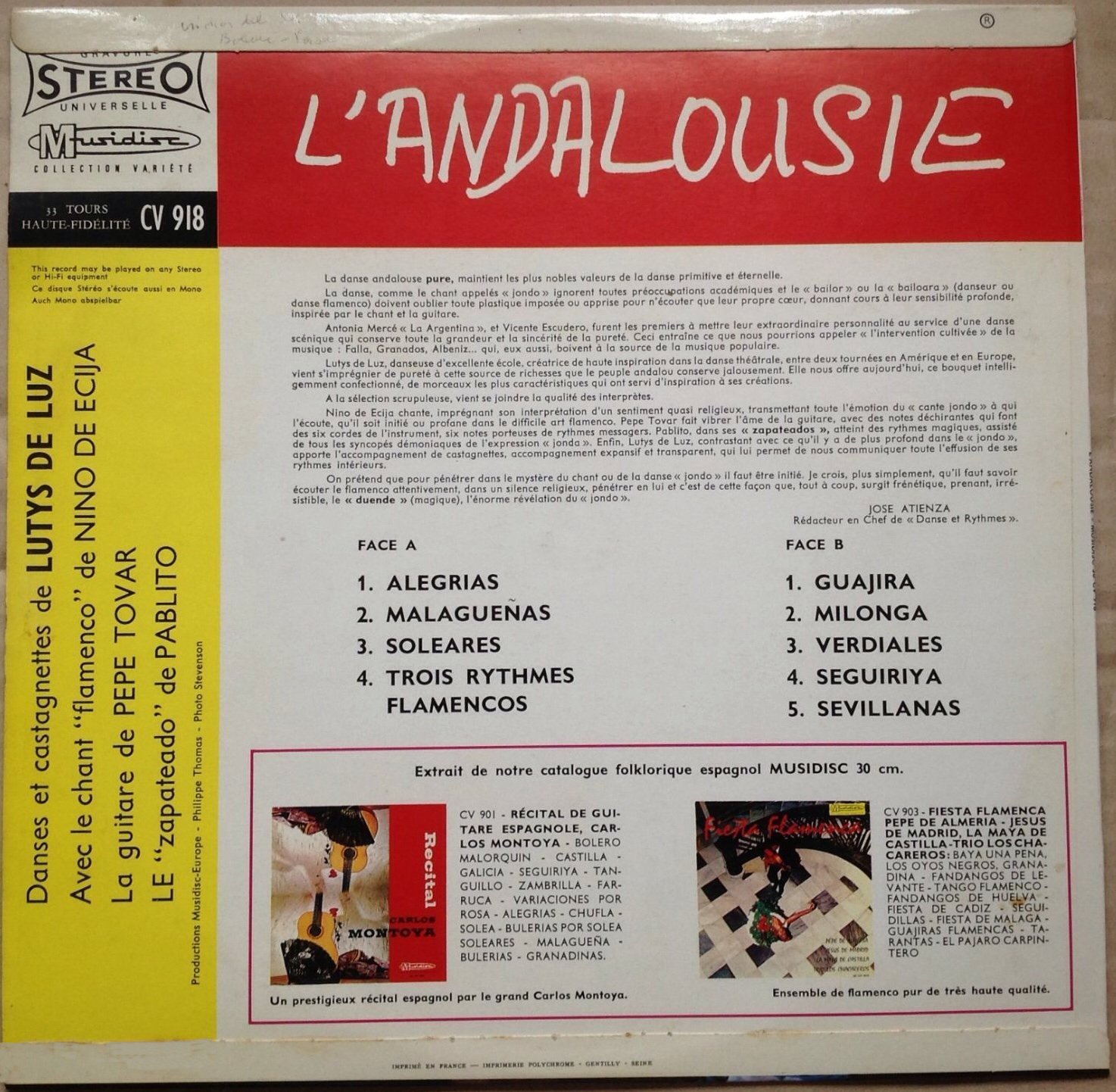 Andalousie LP full size