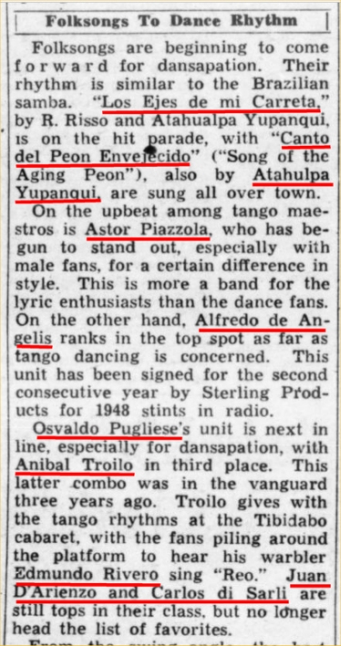 1948 - Variety - Hit parade